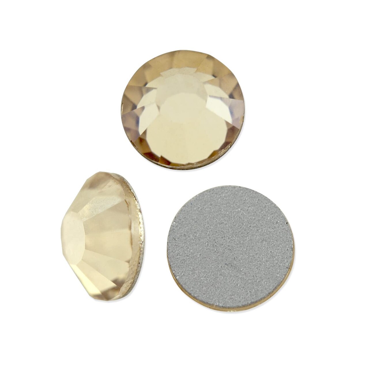 Preciosa Crystal VIVA12 Flat Back Rhinestone 4.7mm (SS20) Crystal Honey (Package of 50)
